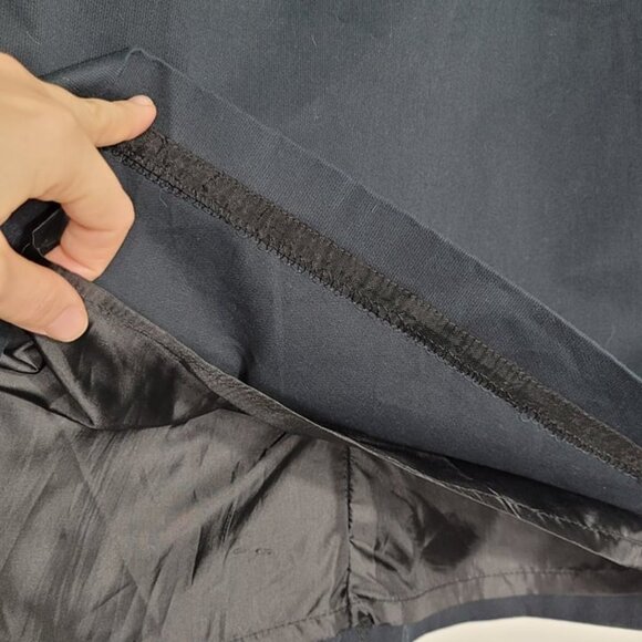 Peter Nygard Black Classic Cotton-Blend Knee-Length A-Line Business Skirt Sz 14 - Picture 4 of 9